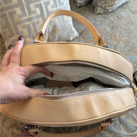 Consuela Cream Travel Bag with Colorful Accents - Picture 9 of 9